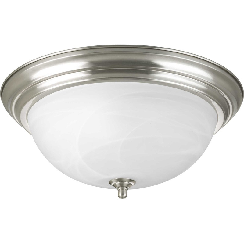 3-Light Dome Glass 15.25" Close-to-Ceiling