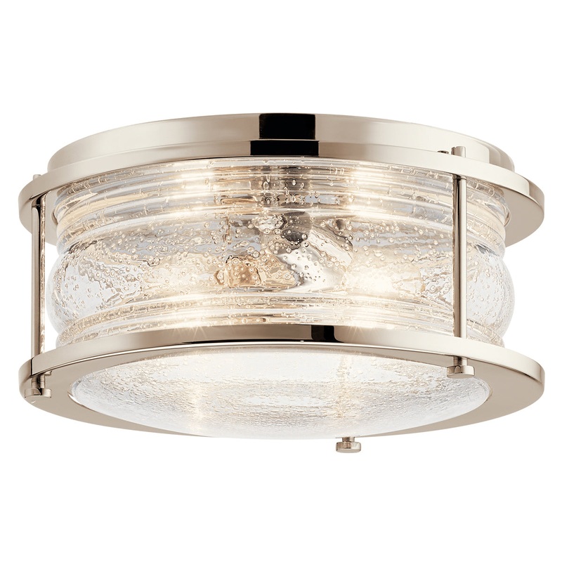 Ashland Bay Flush Mount 2-Light in Polished Nickel