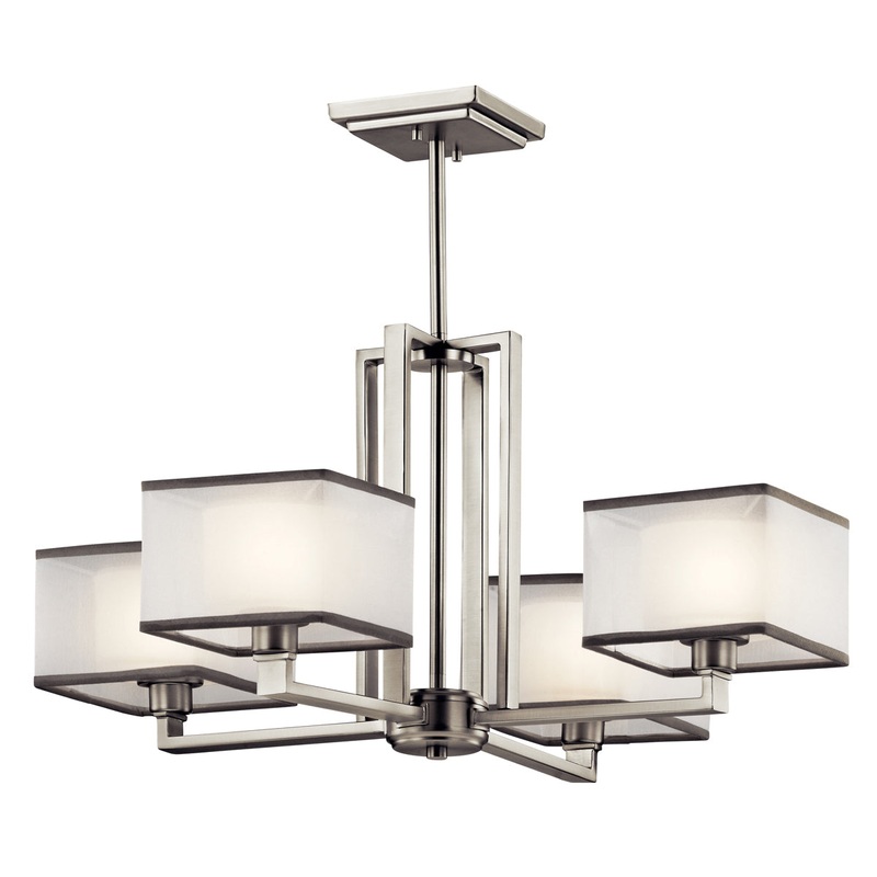 Kailey Chandelier 4-Light in Brushed Nickel