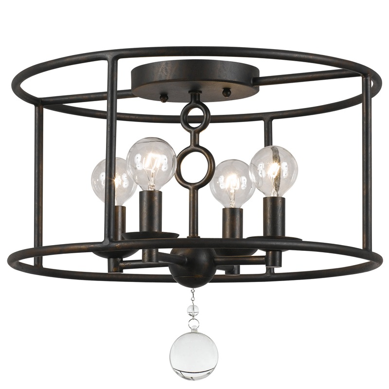 Cameron 4-Light Ceiling Mount in English Bronze