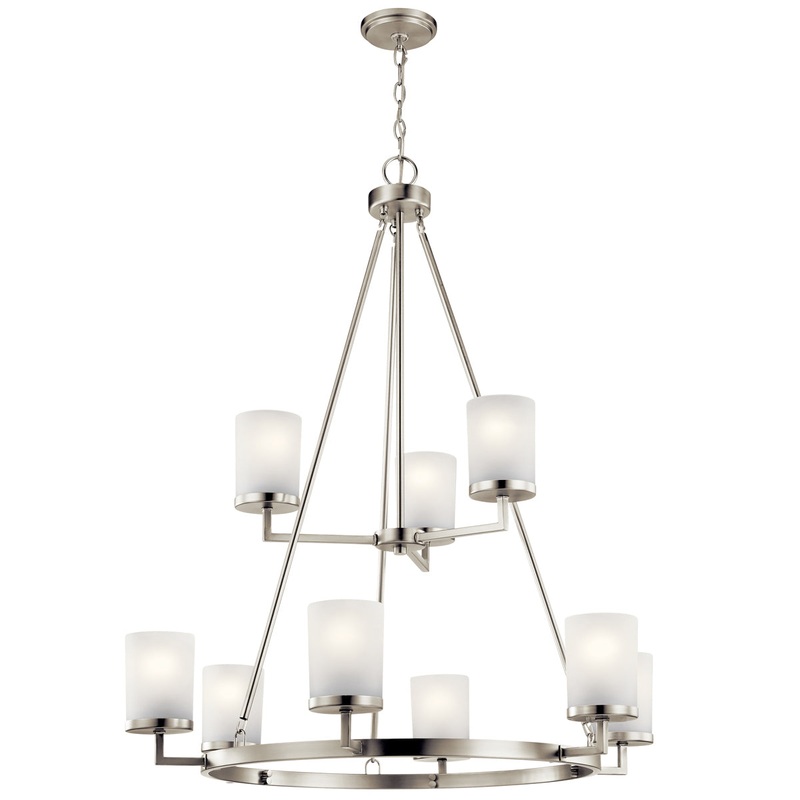 Daimlen Chandelier 9-Light in Brushed Nickel