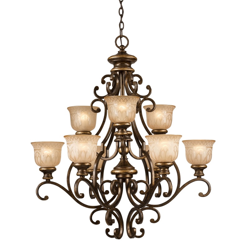 Norwalk 9-Light Chandelier in Bronze Umber