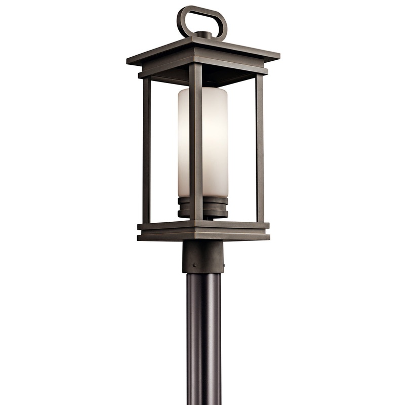 South Hope Outdoor Post Mount 1-Light in Rubbed Bronze