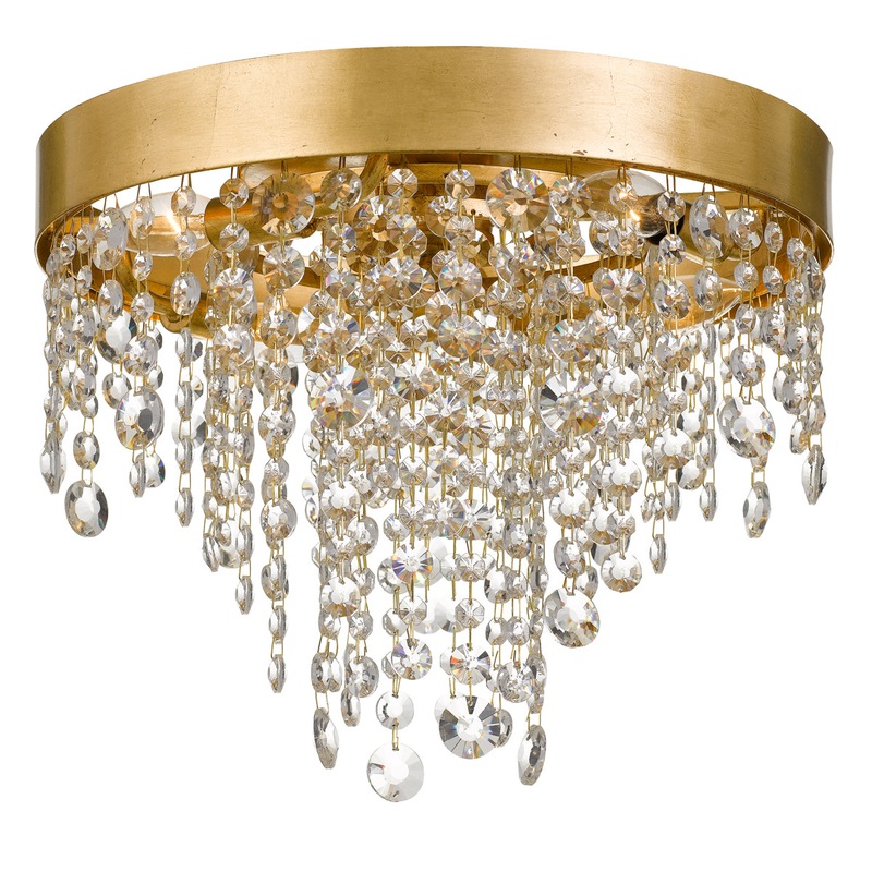 Windham 4-Light Ceiling Mount in Antique Gold