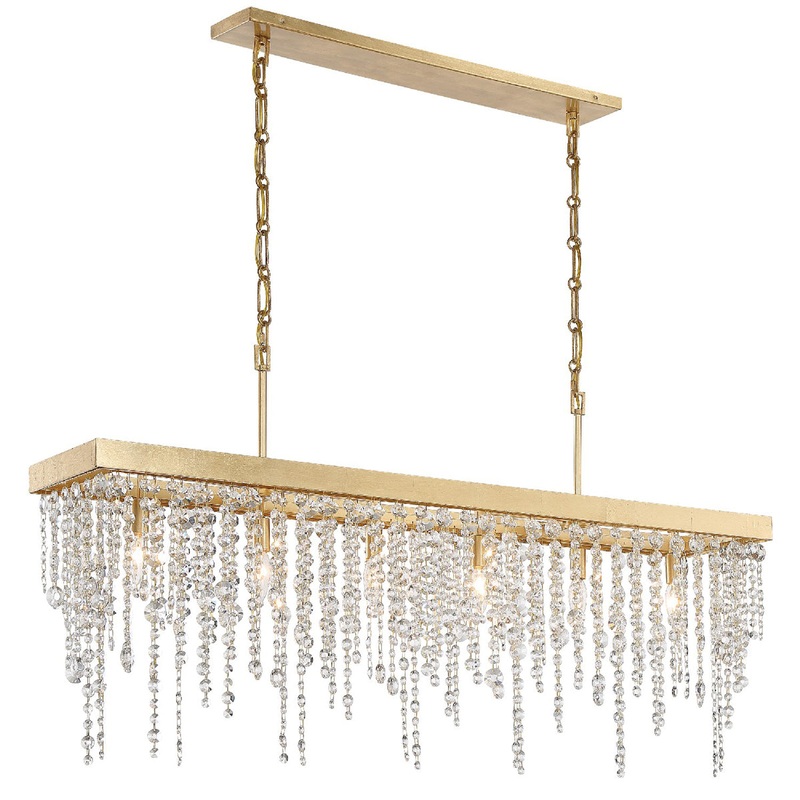 Winham 6-Light Chandelier in Antique Gold with Hand Cut Crystal