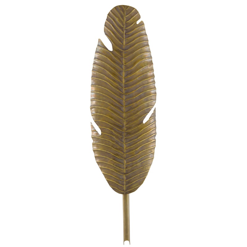 Tropical 1-Light Wall Sconce in Vintage Brass