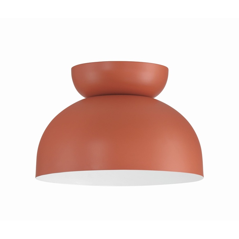 Ventura Dome 1-Light Flushmount in Baked Clay