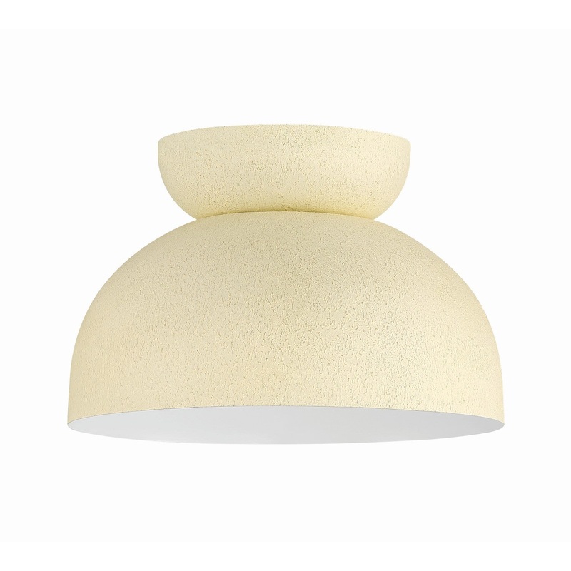 Ventura Dome 1-Light Flushmount in Cottage White