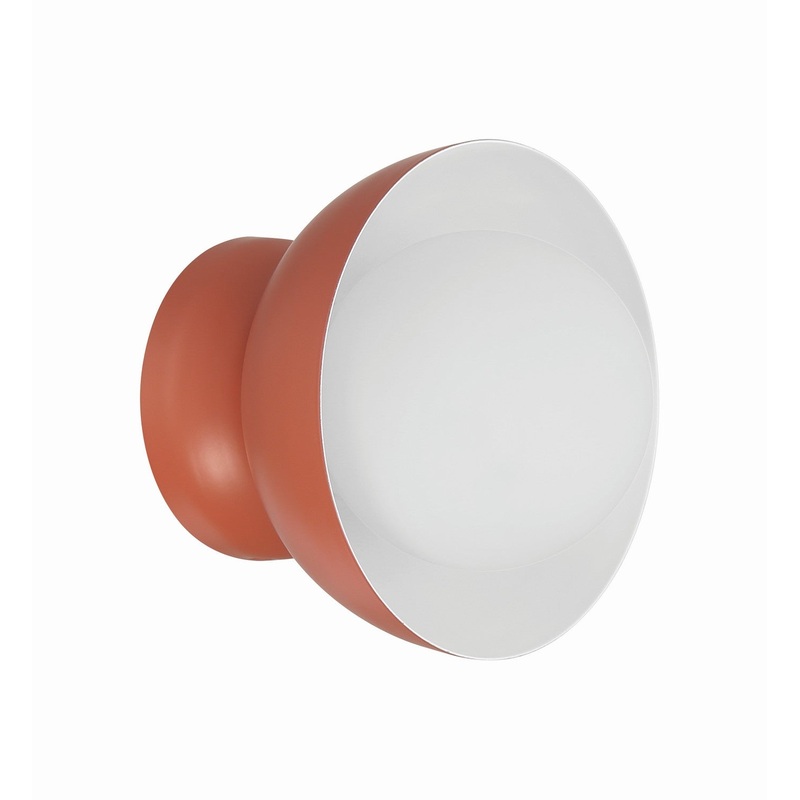 Ventura Dome 1-Light Wall Sconce in Baked Clay