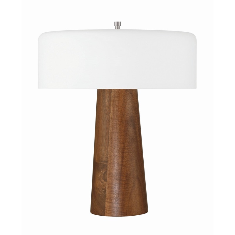Wooden Base LED Table Lamp in Walnut