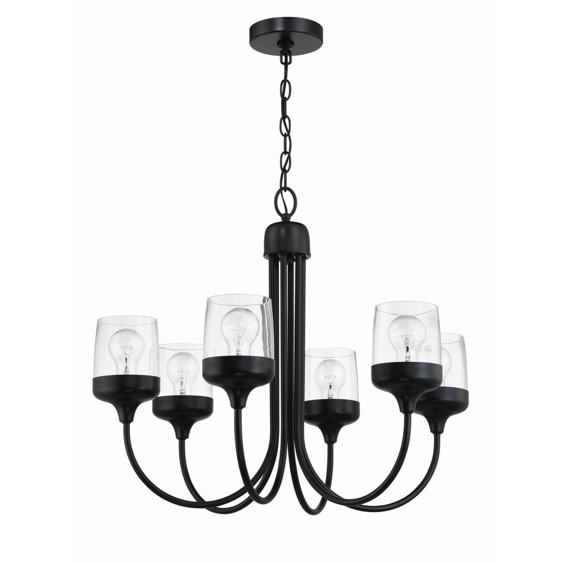 Wrenn 6-Light Chandelier in Flat Black