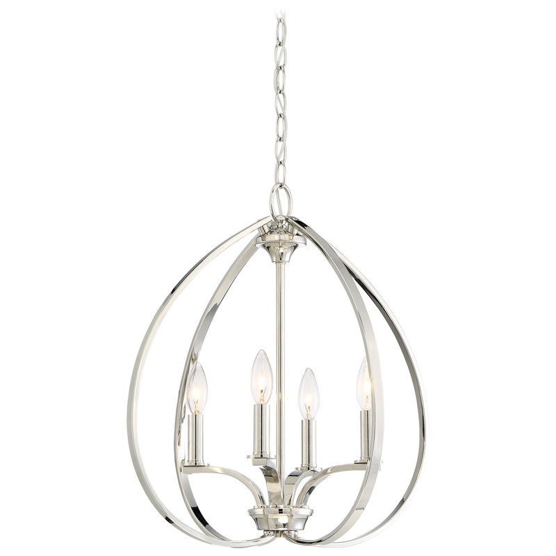 Tilbury 4-Light Pendant in Polished Nickel