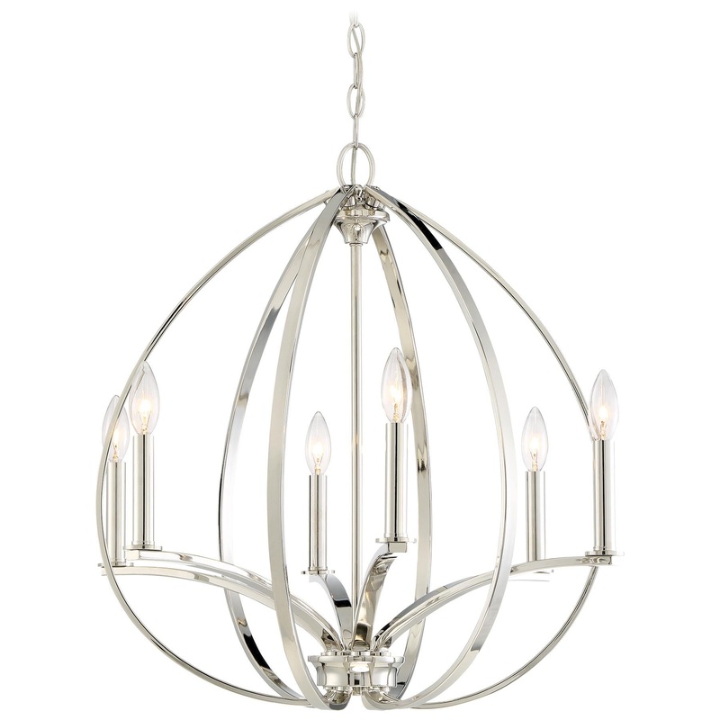 Tilbury 6-Light Chandelier in Polished Nickel