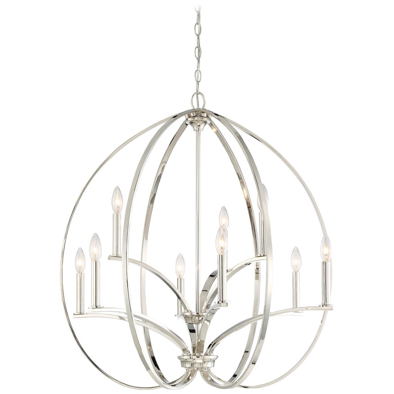 Tilbury 9-Light Chandelier in Polished Nickel