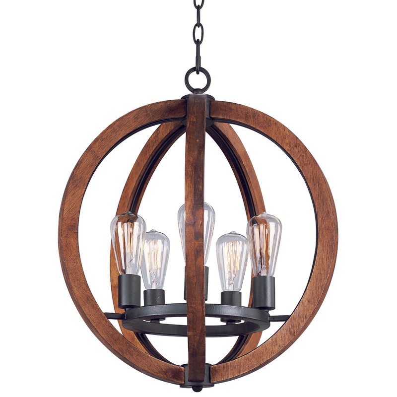 Bodega Bay 5-Light Chandelier in Anthracite