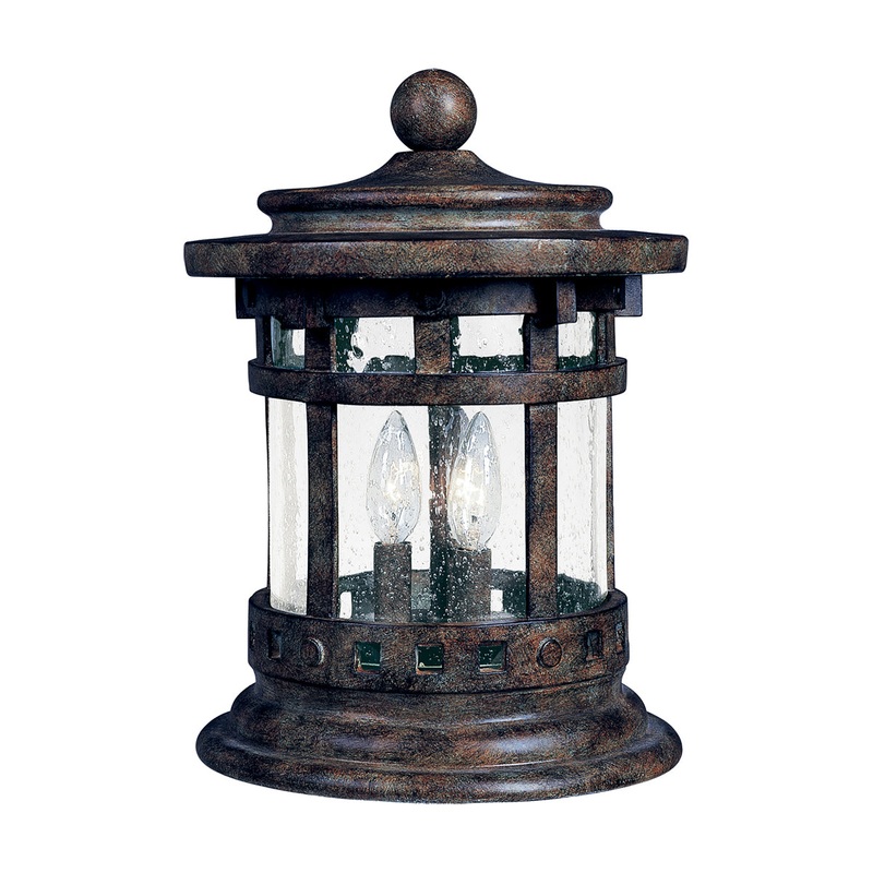 Santa Barbara Cast 3-Light Outdoor Deck Lantern in Sienna
