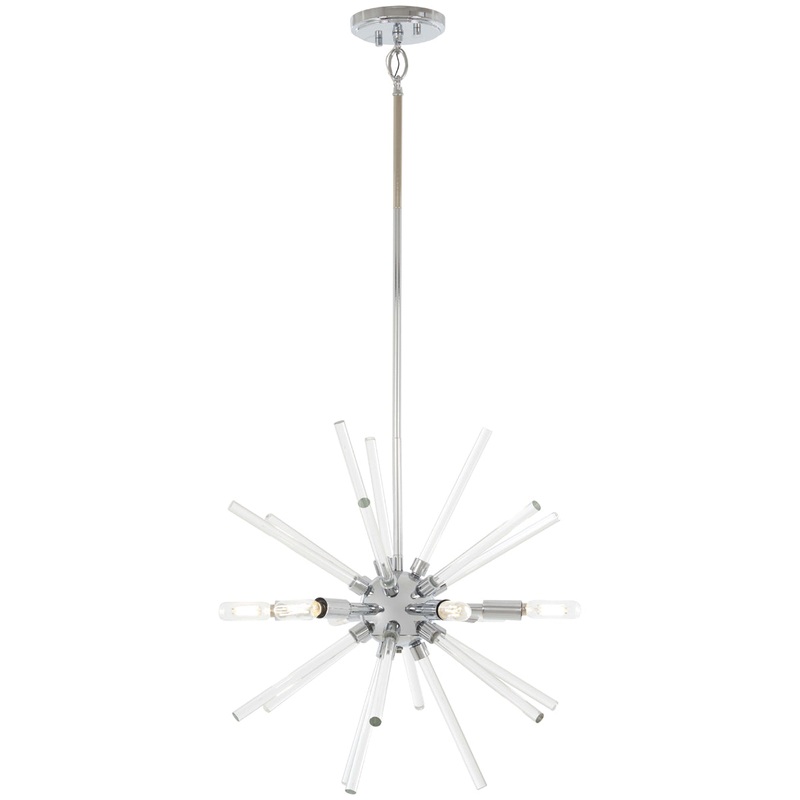 Spiked 6-Light Pendant in Chrome