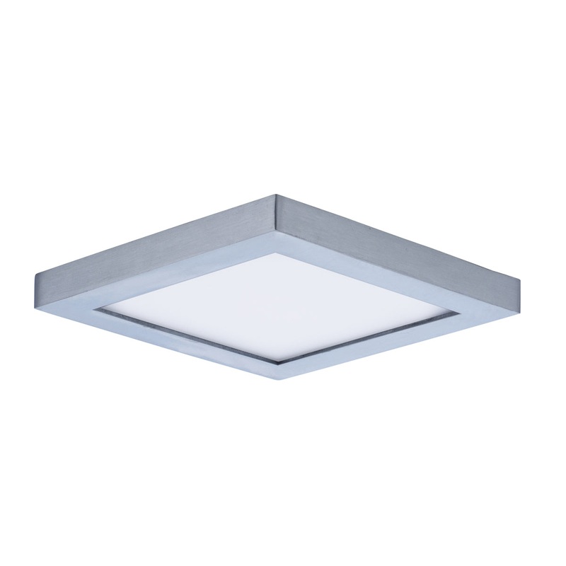 Wafer 4.5" SQ LED Wall/Flush Mount 3000K in Satin Nickel